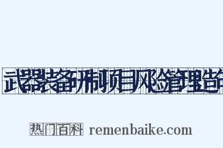 武器装备研制项目风险管理造句是什么意思的图片